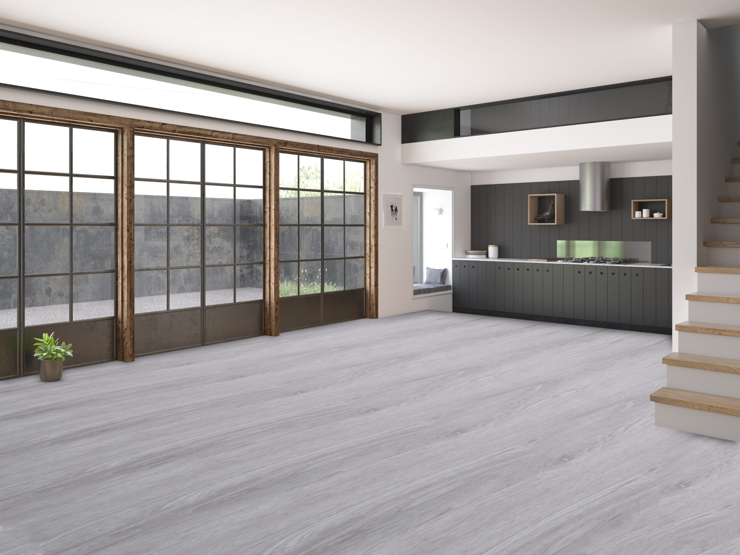 Interior empty room 3 D rendering